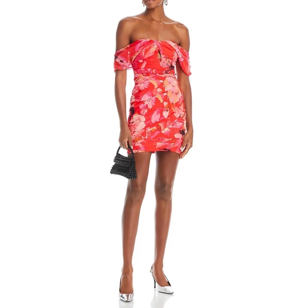Aqua Off-the-Shoulder Keyhole Mini Dress - 100% Bloomingdales Exclusive